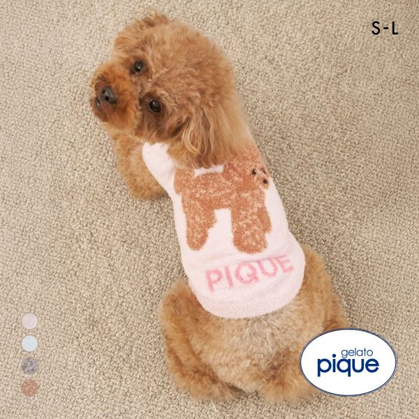 ジェラートピケ CAT&DOG スムーズィートイプードル柄ジャガードプルオーバー ジェラピケ gelato pique