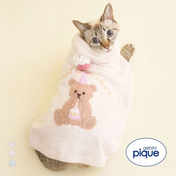 ジェラートピケ CAT&DOG Birthday スムーズィーケープ gelato pique
