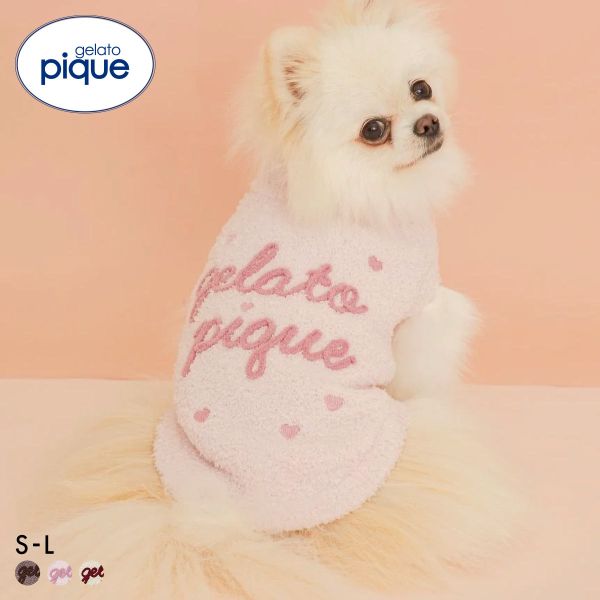 ジェラートピケ CAT&DOG Valentine ハイネックロゴプルオーバー ジェラピケ gelato pique