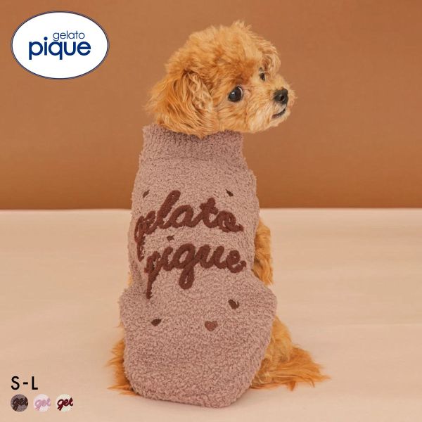 ジェラートピケ CAT&DOG Valentine ハイネックロゴプルオーバー ジェラピケ gelato pique