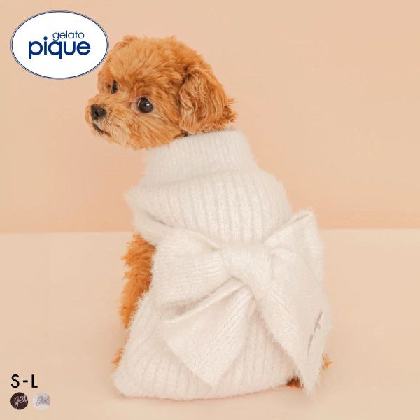 ジェラートピケ CAT&DOG Valentine リボンプルオーバー ジェラピケ gelato pique