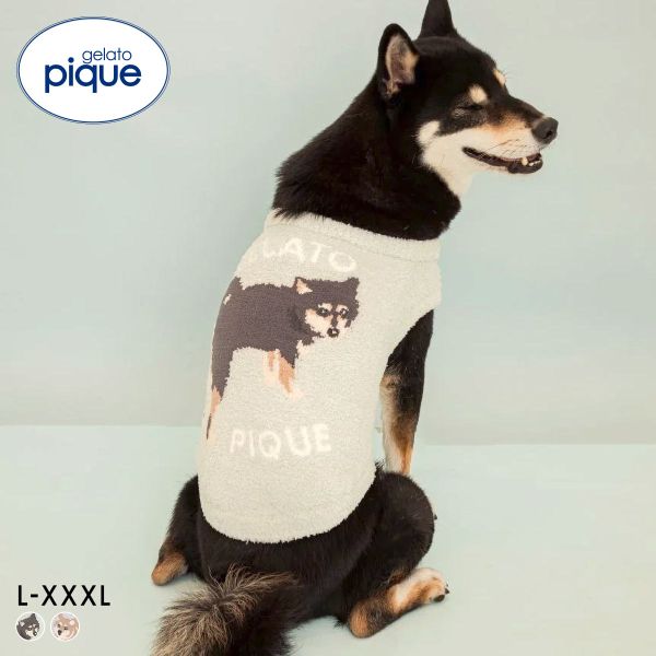 ジェラートピケ CAT&DOG 柴犬ジャガードプルオーバー ジェラピケ ペット gelato pique
