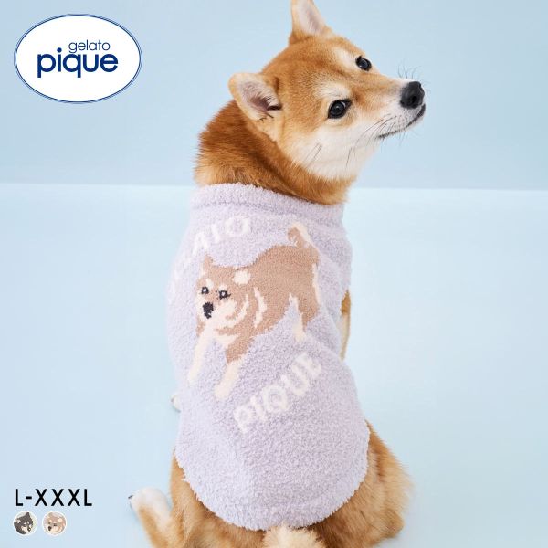 ジェラートピケ CAT&DOG 柴犬ジャガードプルオーバー ジェラピケ ペット gelato pique