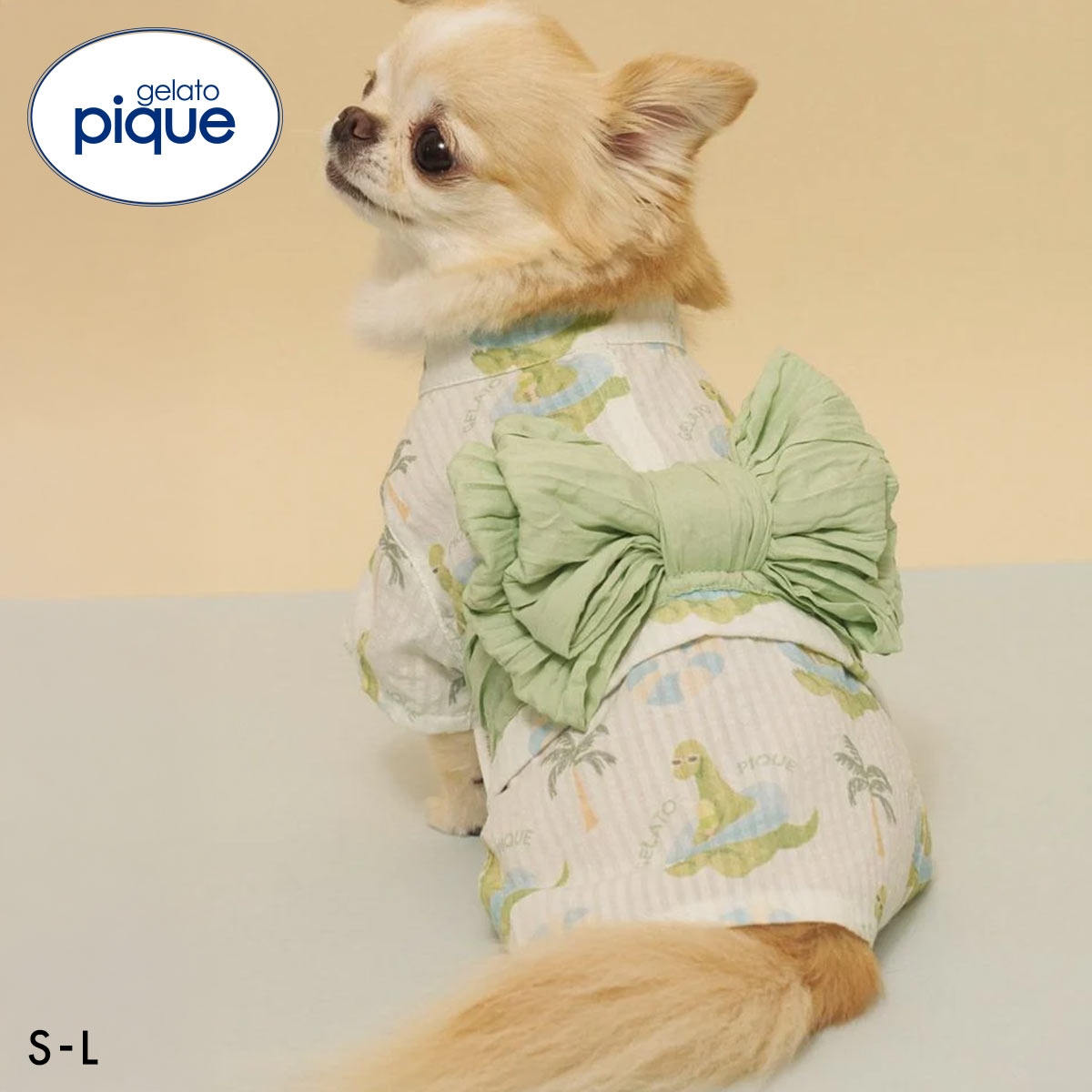 ジェラートピケ CAT&DOG 浴衣 ジェラピケ gelato pique(LM-ライム-S)