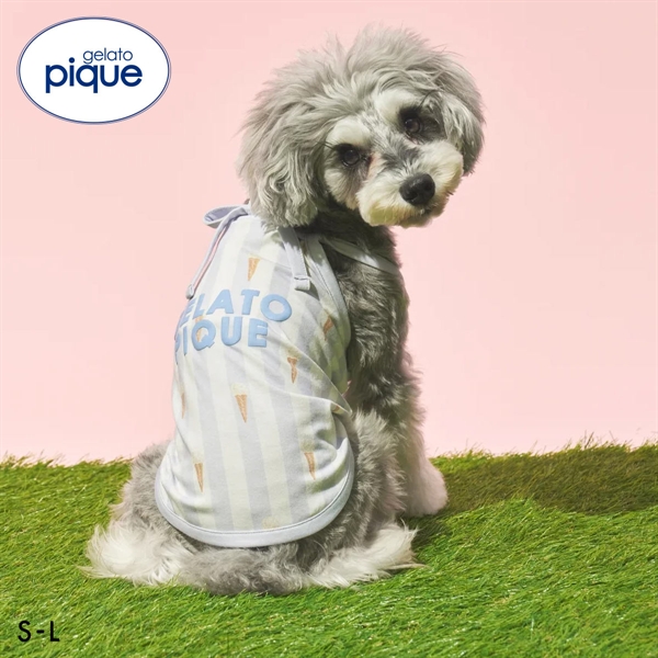 ジェラートピケ CAT&DOG 接触冷感 ストライプ柄Coolingプルオーバー ジェラピケ gelato pique