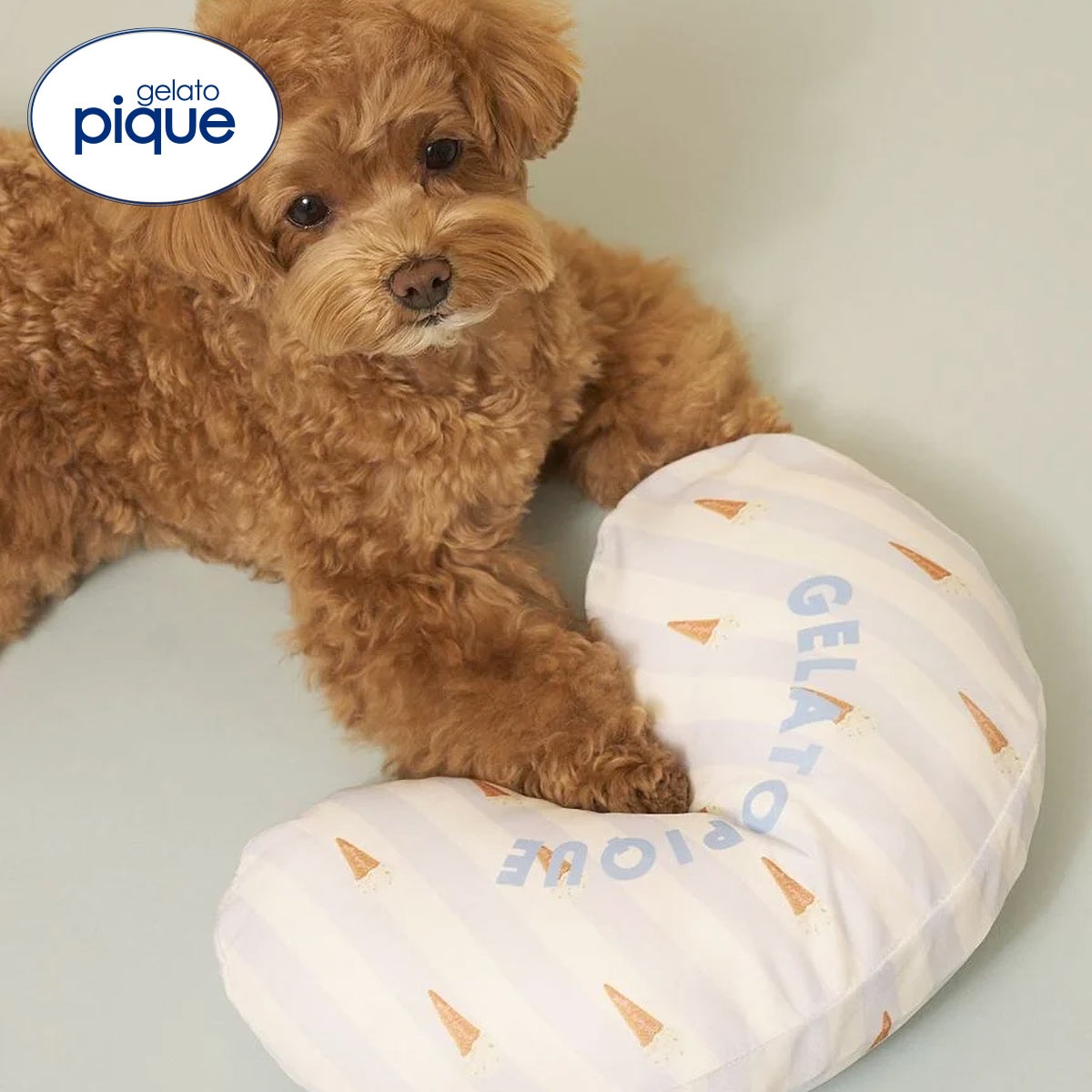 ジェラートピケ CAT&DOG 接触冷感 Coolingピロー ジェラピケ gelato pique(BU-ブルー-Free)