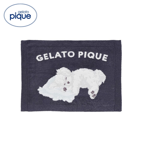ジェラートピケ CAT&DOG マルチーズ柄ブランケット ジェラピケ gelato pique