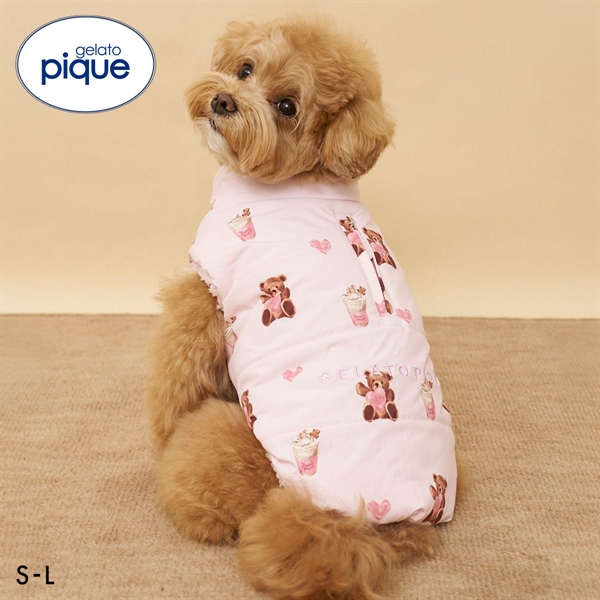 ジェラートピケ CAT&DOG 中綿ベスト gelato pique