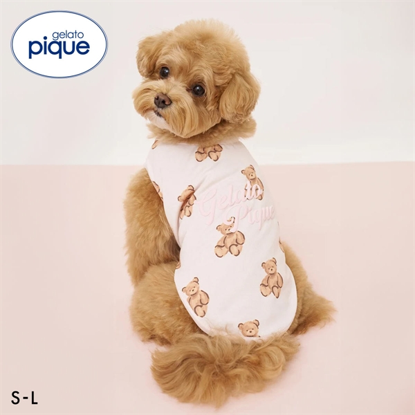 ジェラートピケ CAT&DOG ベア柄カットソープルオーバー ジェラピケ gelato pique