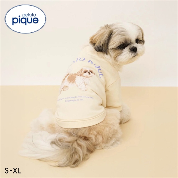 ジェラートピケ CAT&DOG お散歩ドッグ裏毛プルオーバー ジェラピケ ペット gelato pique