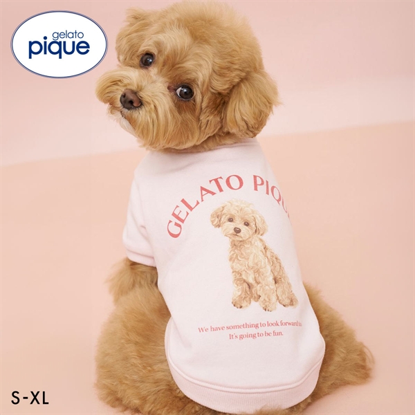 ジェラートピケ CAT&DOG お散歩ドッグ裏毛プルオーバー ジェラピケ ペット gelato pique