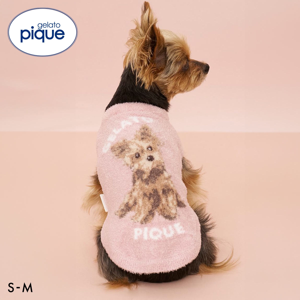 ジェラートピケ CAT&DOG ジェラートピケ CAT&DOG スムーズィーマルチーズ柄プルオーバー ジェラピケ gelato pique(PI-ピンク-S)