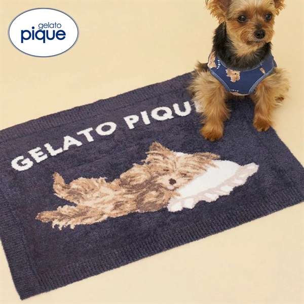 ジェラートピケ CAT&DOG ヨークシャーテリア柄ブランケット ジェラピケ gelato pique