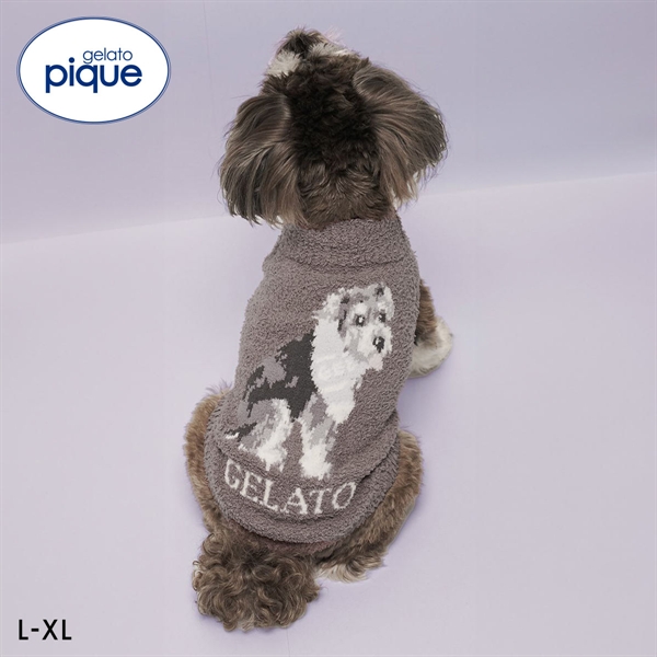 ジェラートピケ CAT&DOG ベビモコシュナウザー柄プルオーバー ジェラピケ gelato pique