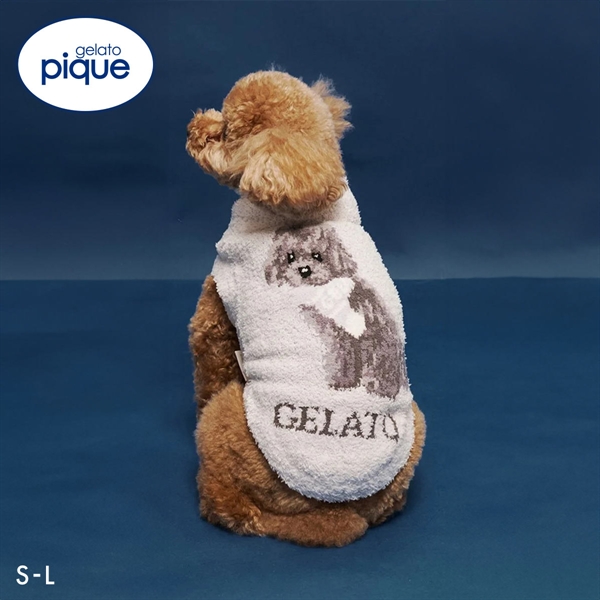 ジェラートピケ CAT&DOG ベビモコトイプードル柄プルオーバー ジェラピケ gelato pique