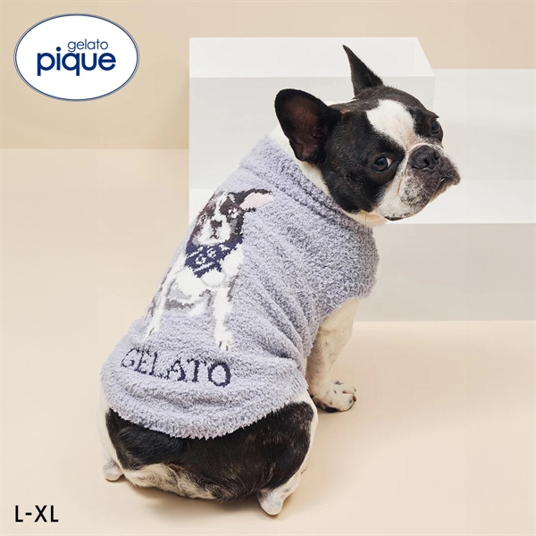 ジェラートピケ CAT&DOG ベビモコフレンチブルドッグ柄プルオーバー ジェラピケ gelato pique