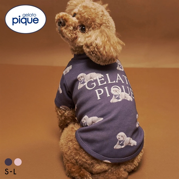 ジェラートピケ CAT&DOG トイプードル柄カットソープルオーバー ジェラピケ gelato pique