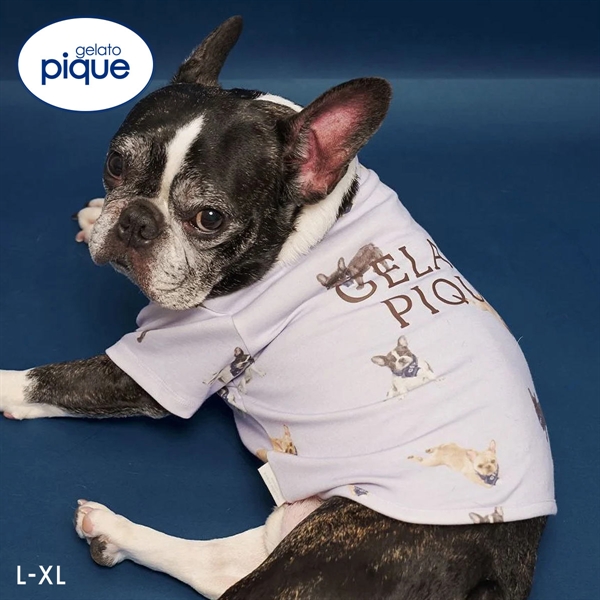 ジェラートピケ CAT&DOG フレンチブルドッグ柄カットソープルオーバー ジェラピケ gelato pique