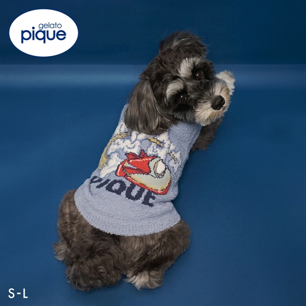 ジェラートピケ CAT&DOG ベビモコスペースシップ柄ニットプルオーバー ジェラピケ gelato pique