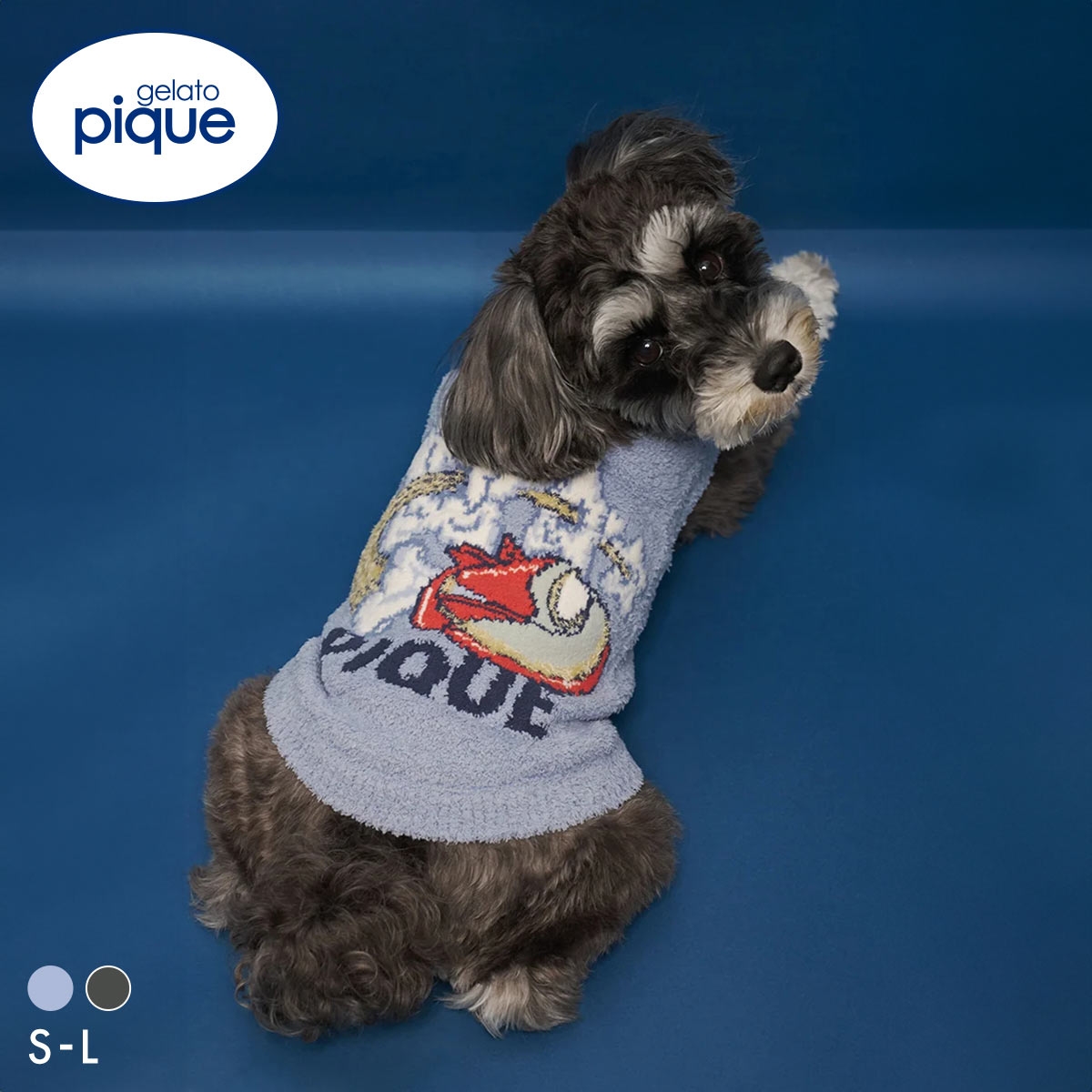 ジェラートピケ CAT&DOG ベビモコスペースシップ柄ニットプルオーバー ジェラピケ gelato pique
