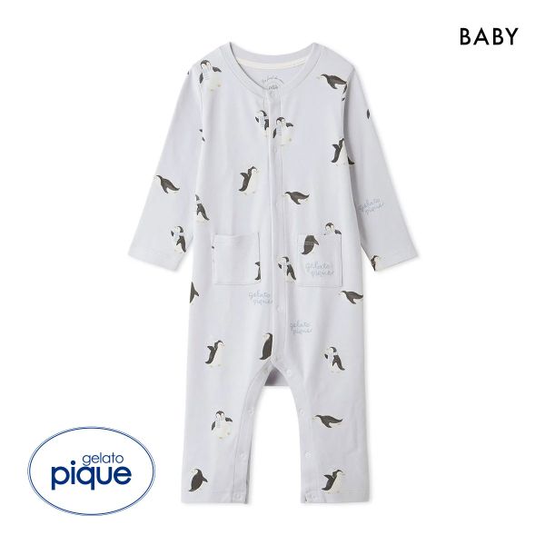 ジェラートピケ キッズアンドベイビー ベビー ペンギン柄ロンパース ジェラピケ ルームウェア パジャマ gelato pique Kids＆Baby BABY