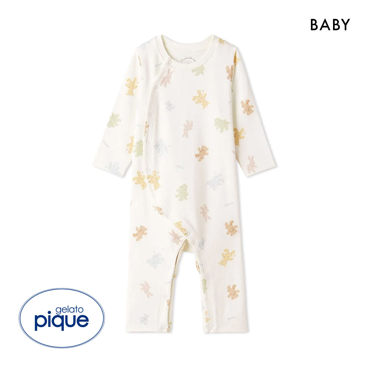 ジェラートピケ キッズアンドベイビー ベビー ぬいぐるみ柄ロンパース ジェラピケ ルームウェア パジャマ gelato pique Kids＆Baby BABY(OW-オフホワイト-70)