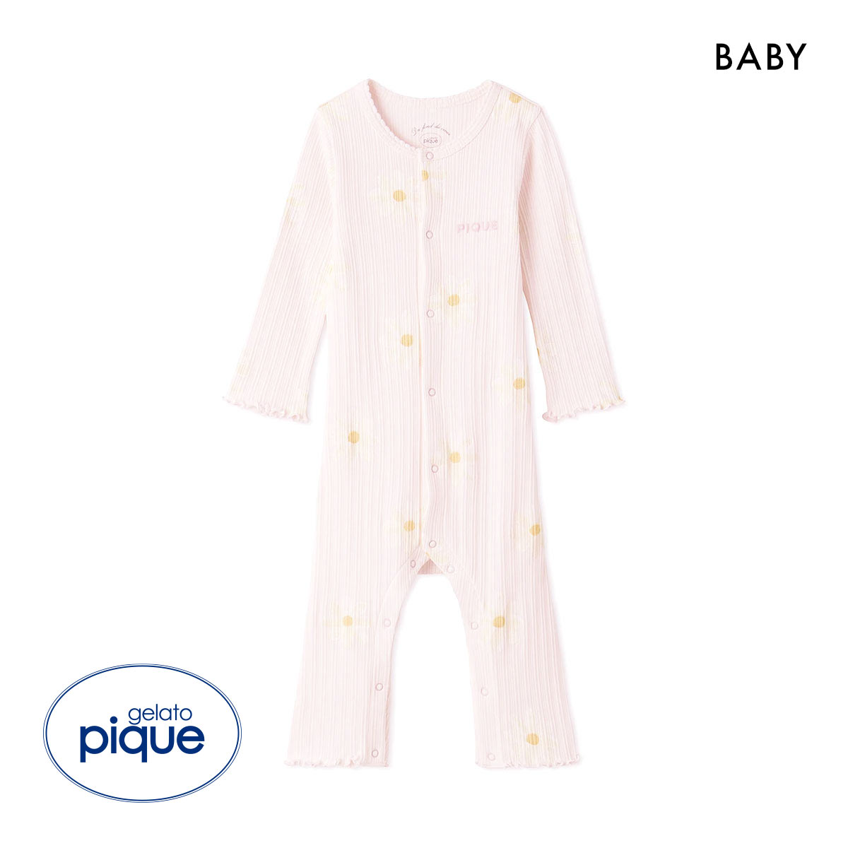 ジェラートピケ キッズアンドベイビー ベビー デイジー柄2wayオール ジェラピケ ルームウェア gelato pique Kids＆Baby BABY(PI-ピンク-70)