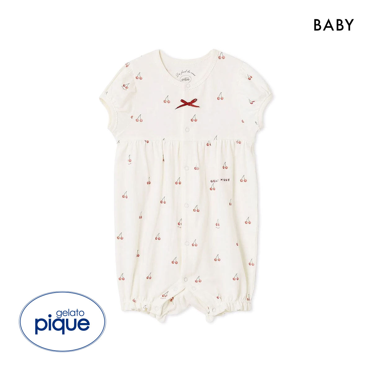 ジェラートピケ キッズアンドベイビー ベビー チェリー柄ロンパース ジェラピケ ルームウェア gelato pique Kids＆Baby BABY(RE-レッド-70)