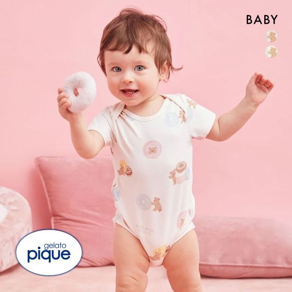 ジェラートピケ キッズアンドベイビー ベビー ドーナツベア柄ボディスーツ ジェラピケ ルームウェア パジャマ gelato pique Kids＆Baby BABY