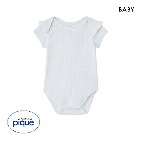 ジェラートピケ キッズアンドベイビー 販路限定 ベビー 針抜きフリルボディースーツ ジェラピケ ルームウェア gelato pique Kids＆Baby BABY