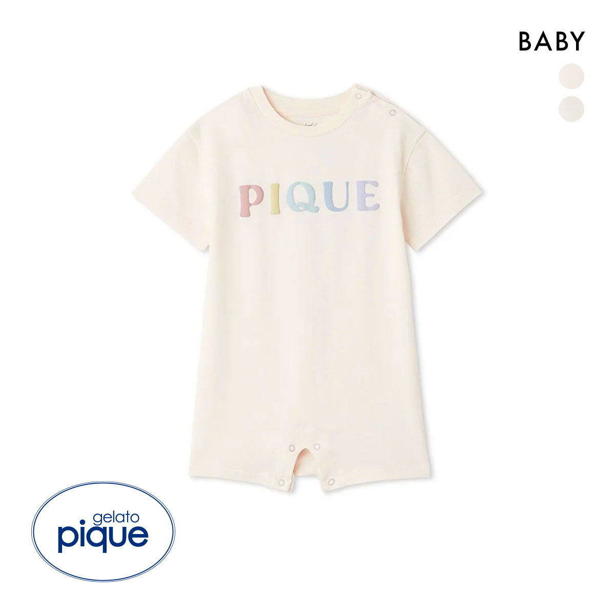 ジェラートピケ キッズアンドベイビー ベビー ドーナツベア柄ロンパース ジェラピケ ルームウェア パジャマ gelato pique Kids＆Baby BABY(PI-ピンク-70)