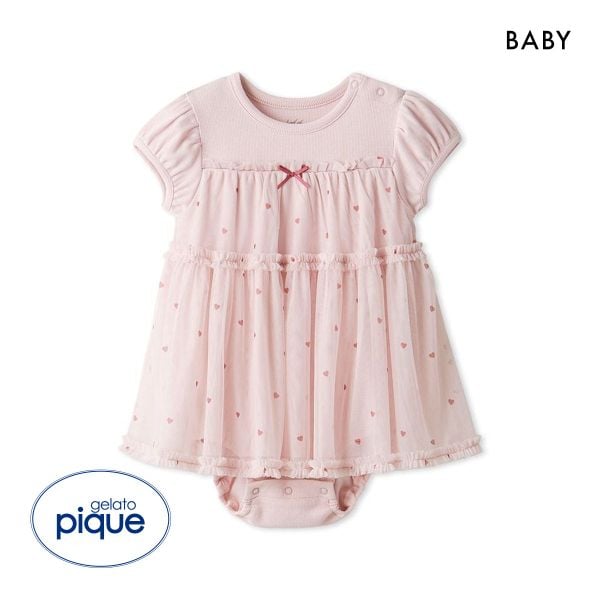 ジェラートピケ キッズアンドベイビー ベビー ハート柄チュールロンパース ジェラピケ ルームウェア gelato pique Kids＆Baby BABY