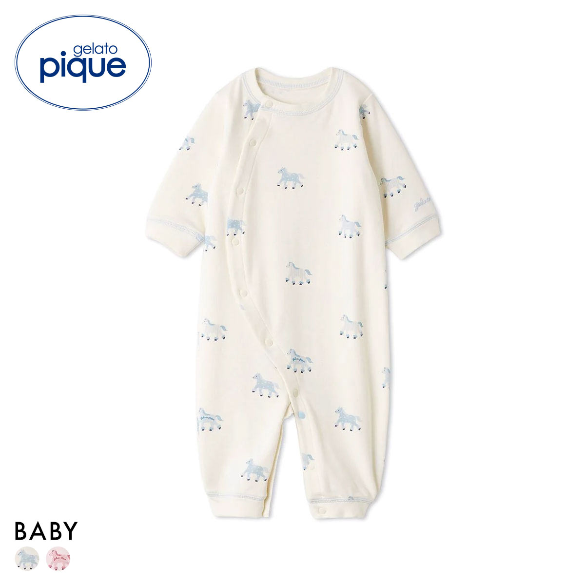 ジェラートピケ キッズアンドベイビー ベビー 新生児ポニー柄2WAYオール ジェラピケ ルームウェア gelato pique Kids＆Baby BABY