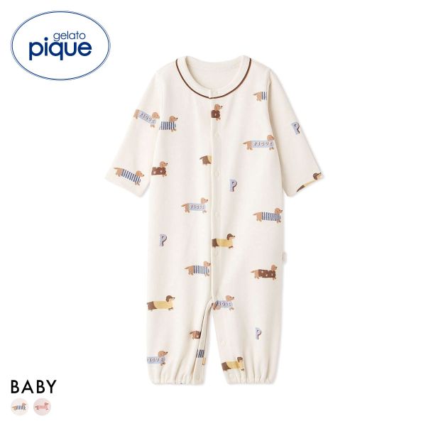 ジェラートピケ キッズアンドベイビー ベビー 新生児ダックスフンド柄2WAYオール ジェラピケ gelato pique Kids＆Baby BABY