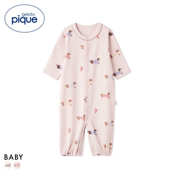 ジェラートピケ キッズアンドベイビー ベビー 新生児ダックスフンド柄2WAYオール ジェラピケ gelato pique Kids＆Baby BABY