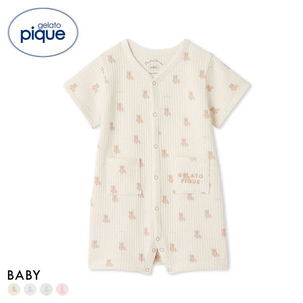ジェラートピケ キッズアンドベイビー ベビー ぬいぐるみ柄ロンパース ジェラピケ ルームウェア パジャマ gelato pique Kids＆Baby BABY(BE-ベージュ-70)