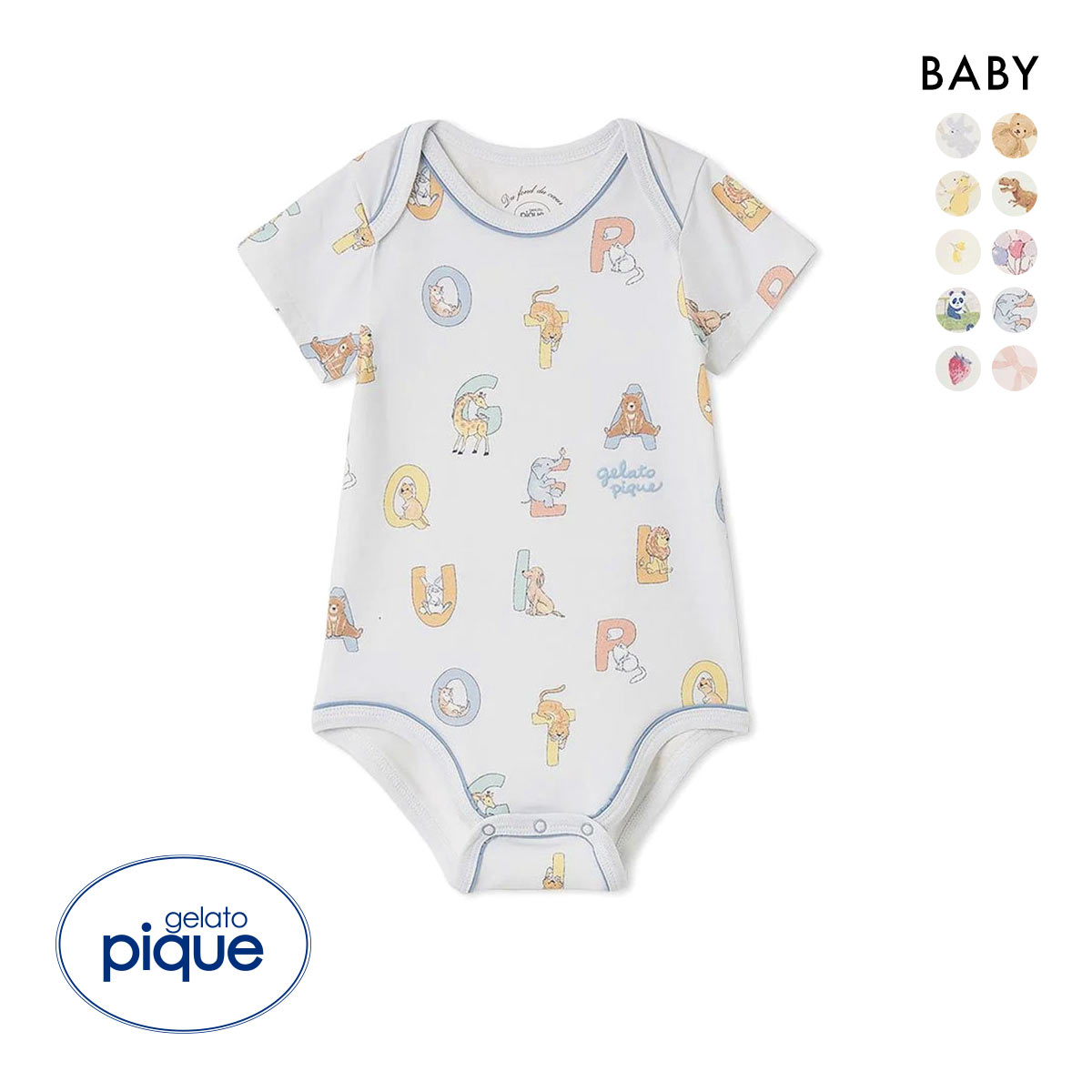 ジェラートピケ キッズアンドベイビー ベビー 半袖ボディスーツ ジェラピケ ルームウェア パジャマ gelato pique Kids＆Baby BABY(BU-ブルー-70)