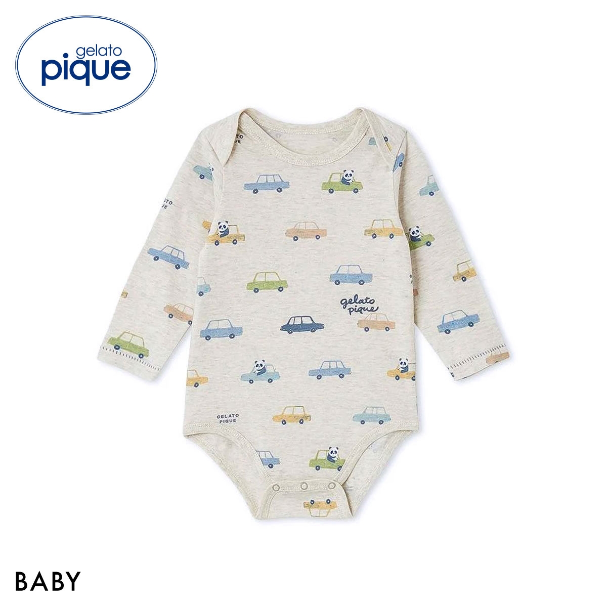 ジェラートピケ キッズアンドベイビー ベビー 長袖ボディスーツ ジェラピケ ルームウェア パジャマ gelato pique Kids＆Baby BABY(GY-グレー-70)