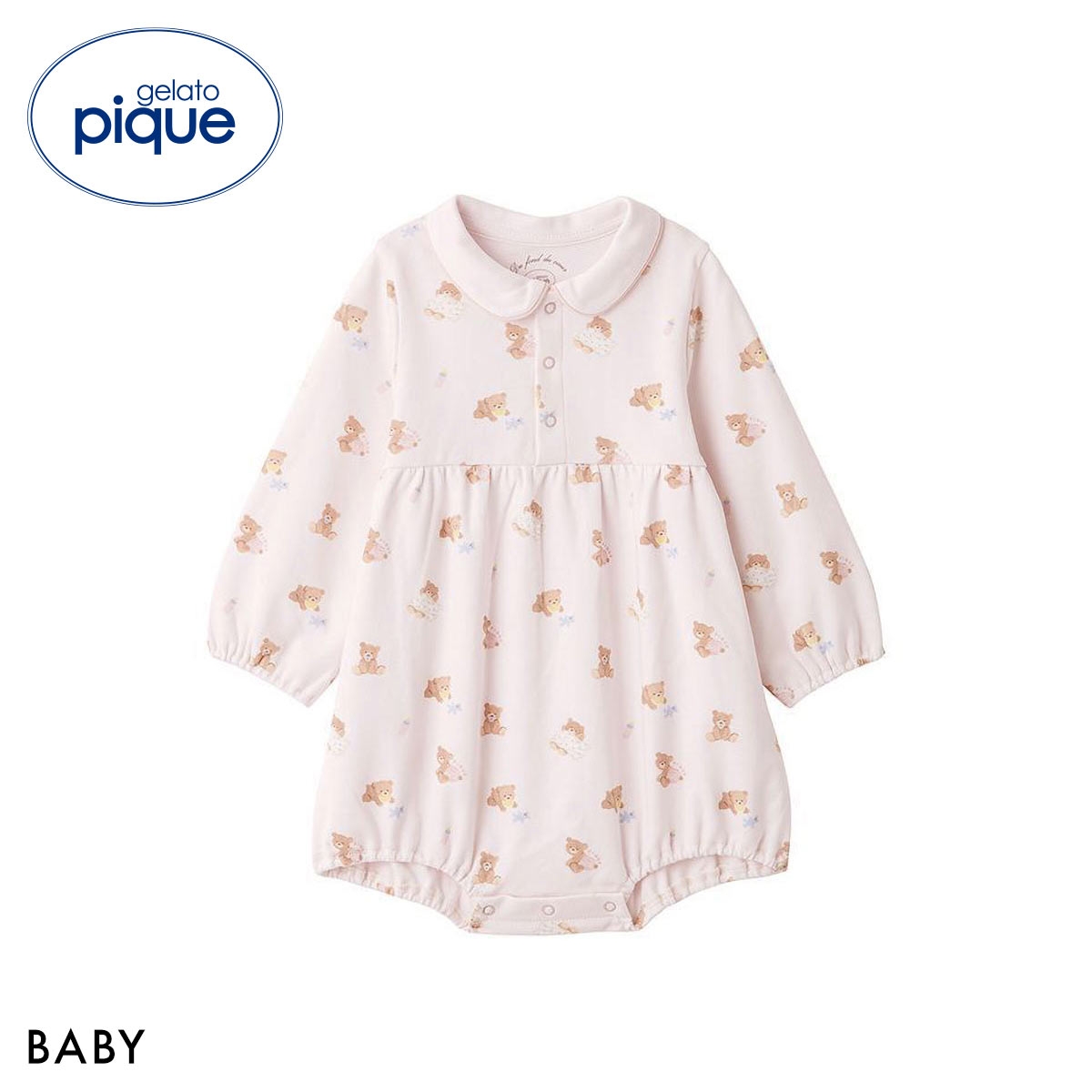 ジェラートピケ キッズアンドベイビー ベビー ベビーベアロンパース ジェラピケ ルームウェア gelato pique Kids＆Baby BABY(PI-ピンク-70)