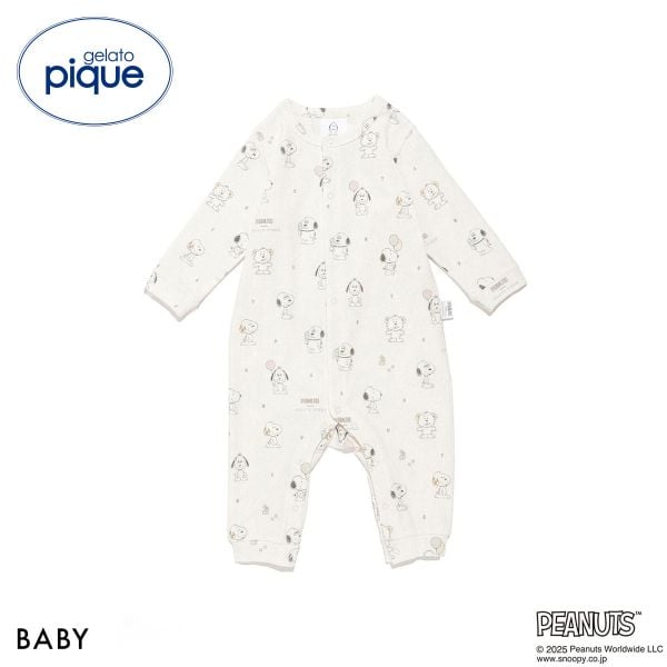 ジェラートピケ キッズアンドベイビー gelato pique Kids＆Baby PEANUTS PUPPIES BABY トイボックス柄ロンパース
