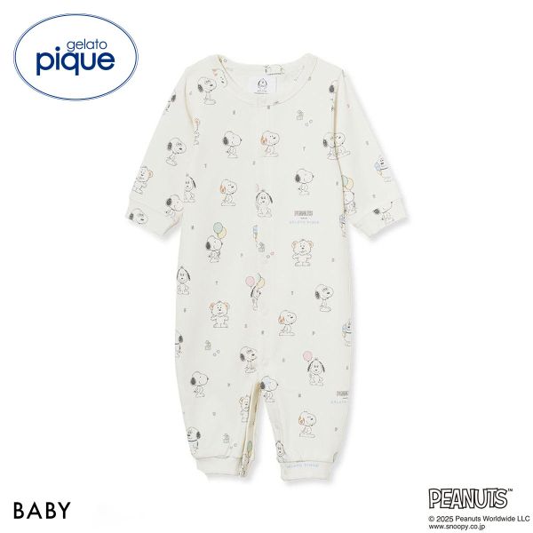 ジェラートピケ キッズアンドベイビー gelato pique Kids＆Baby PEANUTS PUPPIES BABY トイボックス柄2WAYオール