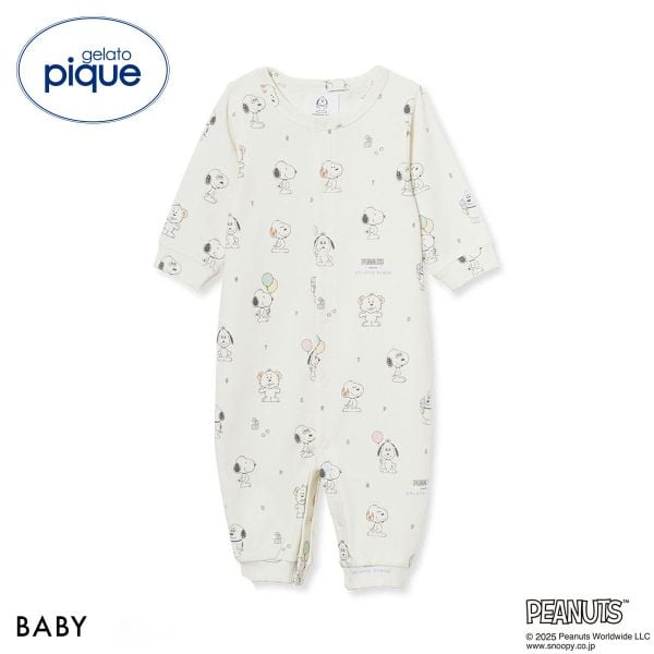 ジェラートピケ キッズアンドベイビー gelato pique Kids＆Baby PEANUTS PUPPIES BABY トイボックス柄2WAYオール