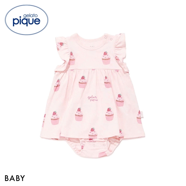 ジェラートピケ キッズアンドベイビー ベビー カップケーキ柄ロンパース ジェラピケ ルームウェア gelato pique Kids＆Baby BABY