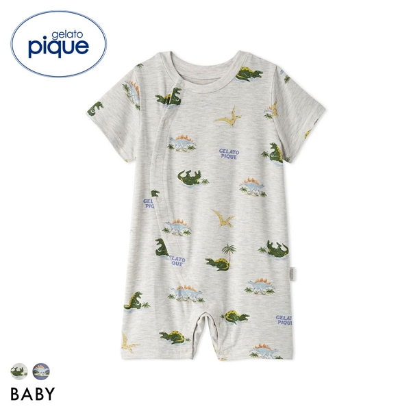 ジェラートピケ キッズアンドベイビー ベビー 接触冷感 スリーピングダイナソー柄ロンパース ジェラピケ gelato pique Kids＆Baby BABY