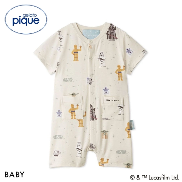 ジェラートピケ STAR WARS キッズアンドベイビー ベビー 総柄半袖ロンパース ジェラピケ スターウォーズ gelato pique Kids＆Baby BABY