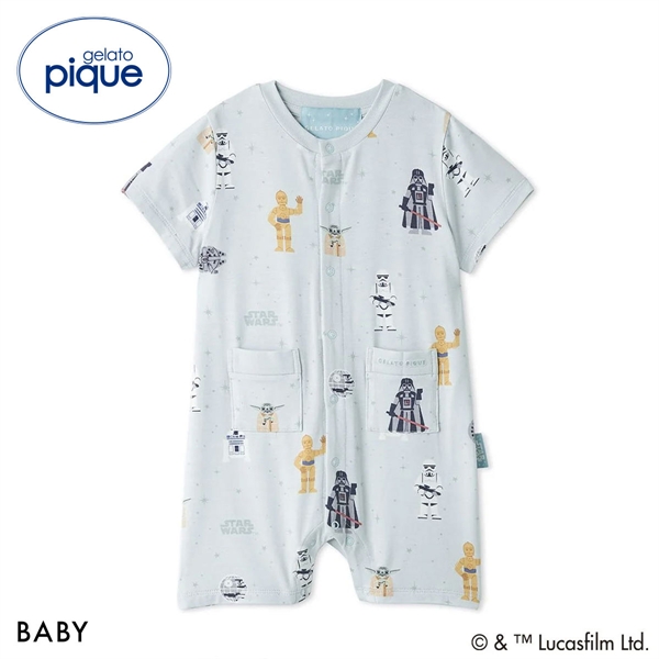 ジェラートピケ STAR WARS キッズアンドベイビー ベビー 総柄半袖ロンパース ジェラピケ スターウォーズ gelato pique Kids＆Baby BABY