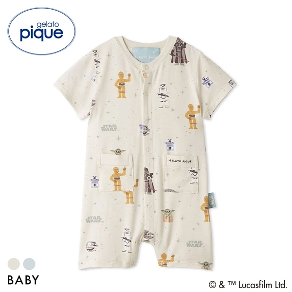 ジェラートピケ STAR WARS キッズアンドベイビー ベビー 総柄半袖ロンパース ジェラピケ スターウォーズ gelato pique Kids＆Baby BABY