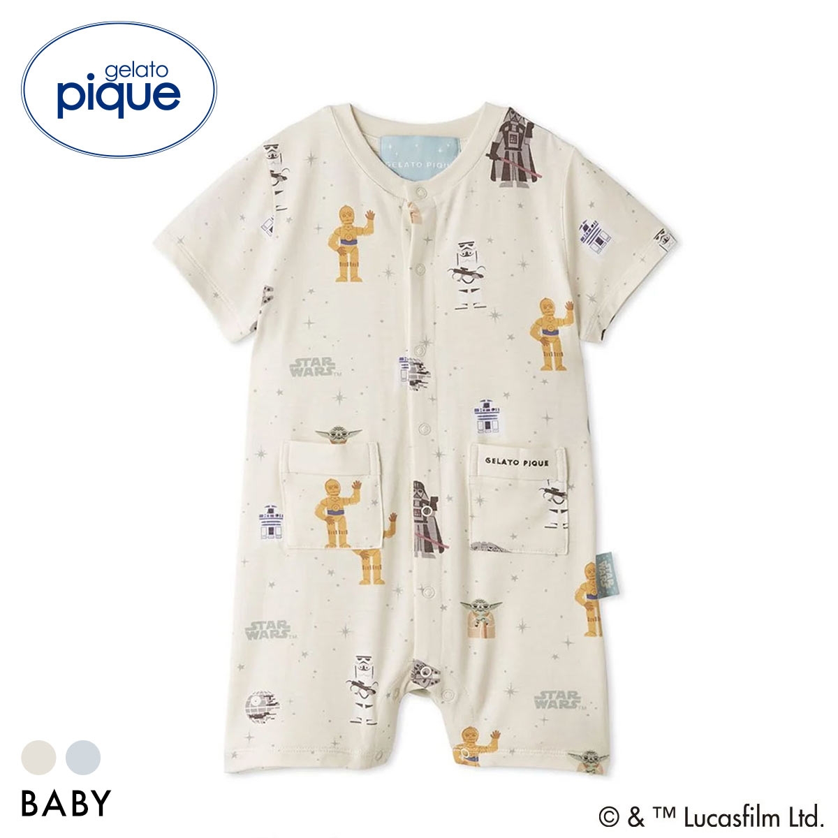 ジェラートピケ STAR WARS キッズアンドベイビー ベビー 総柄半袖ロンパース ジェラピケ スターウォーズ gelato pique Kids＆Baby BABY
