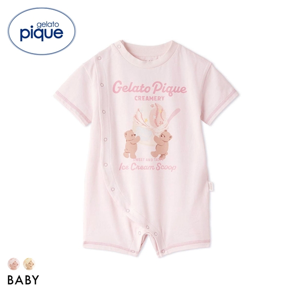 ジェラートピケ キッズアンドベイビー ベビー アイスクリームベアワンポイントロンパース ジェラピケ gelato pique Kids＆Baby BABY