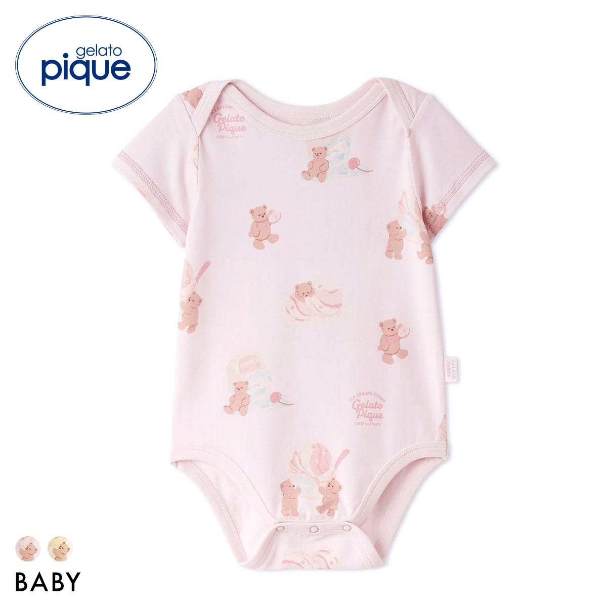 ジェラートピケ キッズアンドベイビー ベビー アイスクリームベア柄ボディスーツ ジェラピケ gelato pique Kids＆Baby BABY
